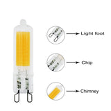 Super Bright G9 LED Light Bulb 6W 9W 12W 15W 220V Glass Lamp Constant Power Light LED Lighting G9 COB Bulbs