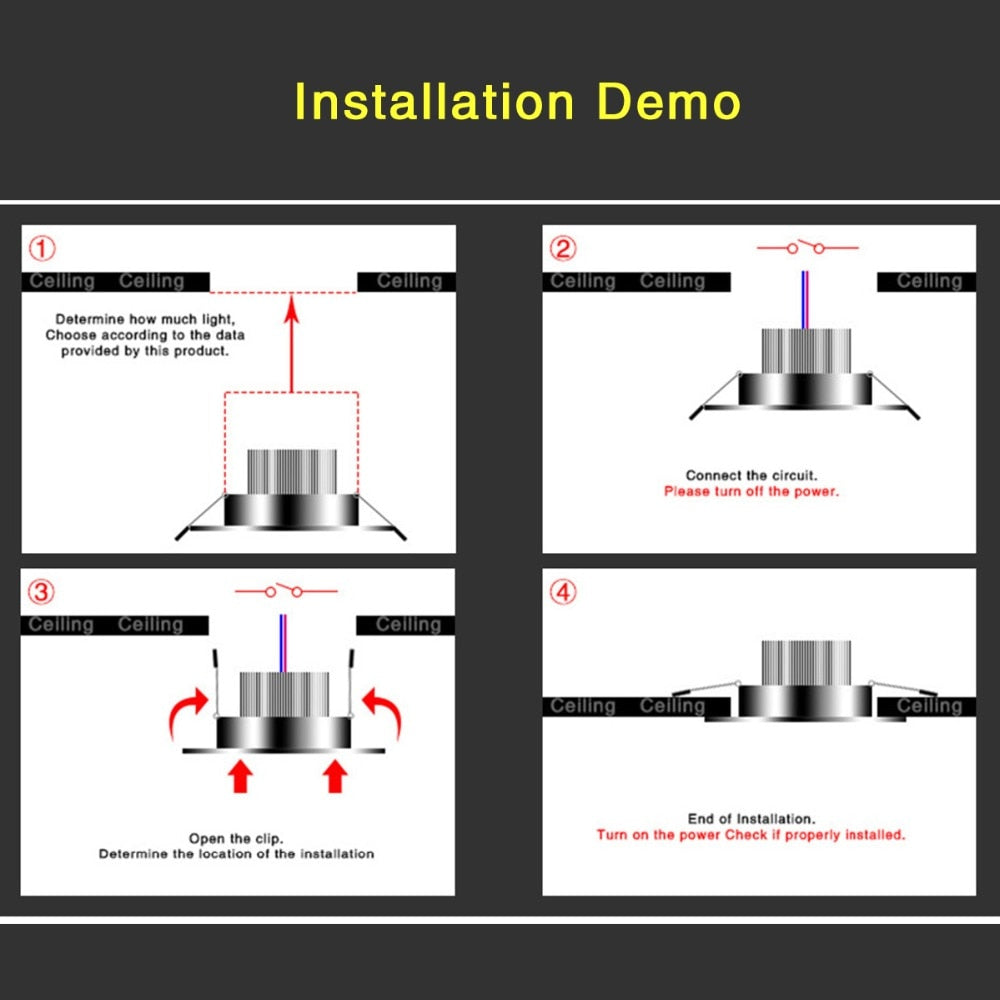 Downlight Led Light Fixture 10PCS 12W 15W 21W 27W 36W 45W 85-265V LED Downlight Home Lighting Spoting Led Recessed Ceiling Lamp