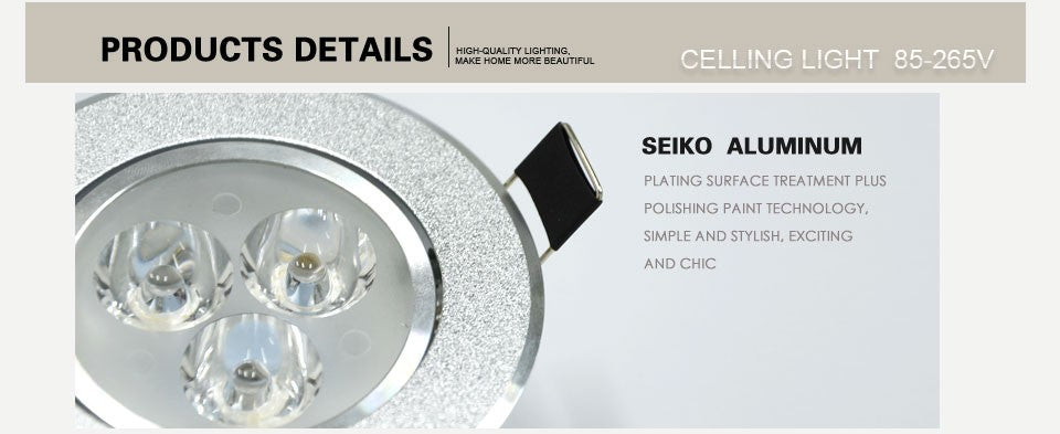 Downlight Led Light Fixture 10PCS 12W 15W 21W 27W 36W 45W 85-265V LED Downlight Home Lighting Spoting Led Recessed Ceiling Lamp