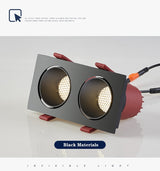 DBF Angle Adjust Square Anti-Glare LED Recessed Downlight 14W 24W 30W Honeycomb Nest Len Ceiling Spot Light Kitchen Living Room