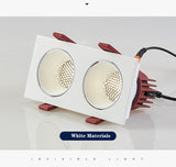 DBF Angle Adjust Square Anti-Glare LED Recessed Downlight 14W 24W 30W Honeycomb Nest Len Ceiling Spot Light Kitchen Living Room