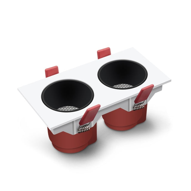 DBF Angle Adjust Square Anti-Glare LED Recessed Downlight 14W 24W 30W Honeycomb Nest Len Ceiling Spot Light Kitchen Living Room