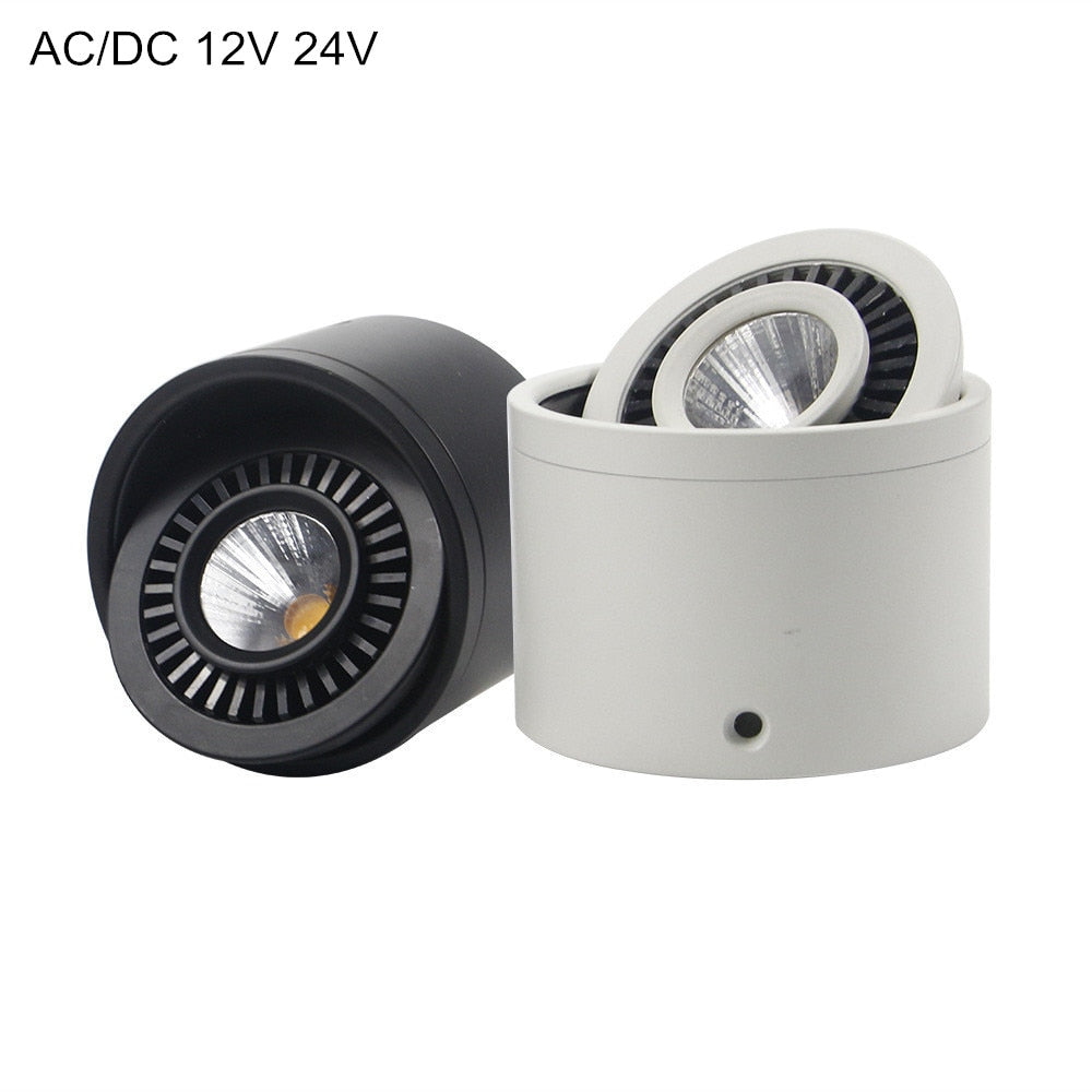 Surface Mounted LED Downlight 5W 7W 9W 15W Spot Light 360 angles revolve LED Downlight 12V 24V + LED Driver