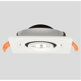 Square 360 Angle Adjustable LED COB Recessed Downlight Black/White 5W 7W 10W 12W 15W Dimmable LED Ceiling Spot Light
