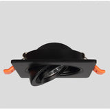 Square 360 Angle Adjustable LED COB Recessed Downlight Black/White 5W 7W 10W 12W 15W Dimmable LED Ceiling Spot Light