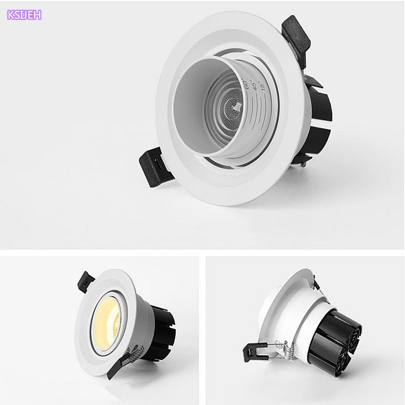 Recessed Dimmable COB LED Downlights 7W 12W 15W 18W 20W 24W LED Ceiling Lamps AC85~265V LED Spotlights Indoor Lighting