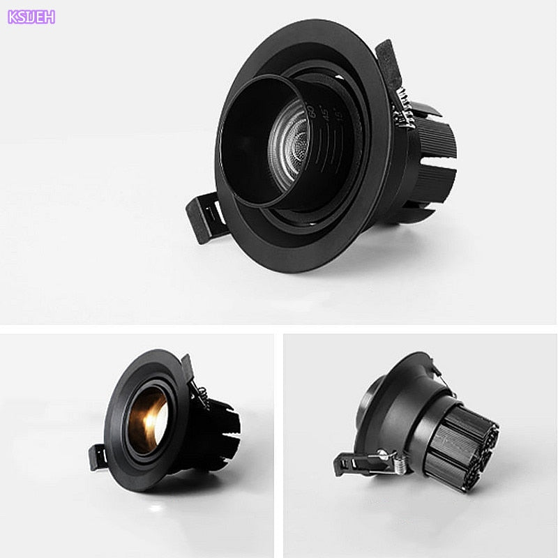 Recessed Dimmable COB LED Downlights 7W 12W 15W 18W 20W 24W LED Ceiling Lamps AC85~265V LED Spotlights Indoor Lighting