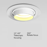 Recessed Dimmable COB LED Downlights 7W 12W 15W 18W 20W 24W LED Ceiling Lamps AC85~265V LED Spotlights Indoor Lighting