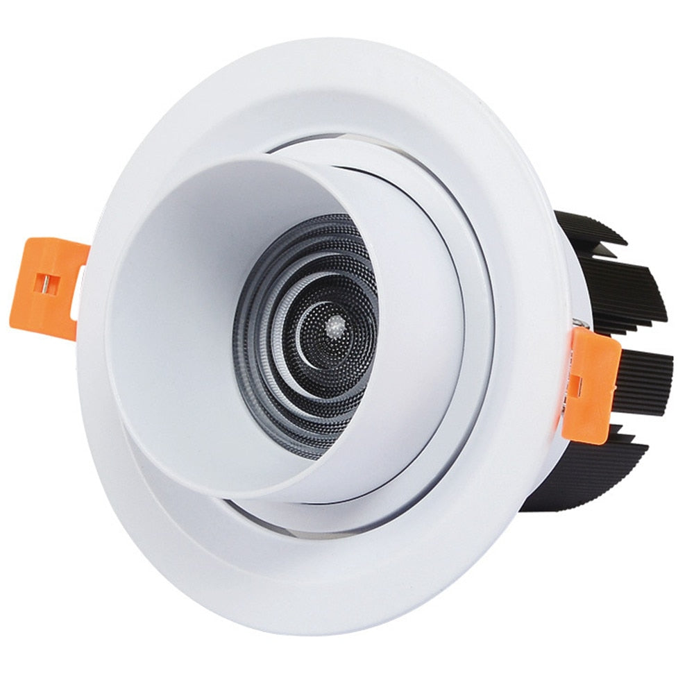 Beam Angle Adjustable 15/45/60 Degrees LED COB Recessed Downlight 5W 10W 15W LED Ceiling Spot Light for Picture Background
