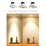 Beam Angle Adjustable 15/45/60 Degrees LED COB Recessed Downlight 5W 10W 15W LED Ceiling Spot Light for Picture Background