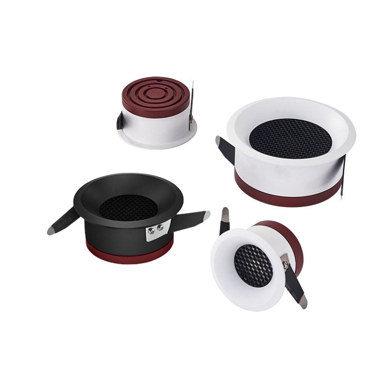 New Honeycomb Nest Anti Glare Lens Dimmable COB Recessed Downlight 5W 7W 9W 12W 15W 18W LED Ceiling Spot Light Pic Background