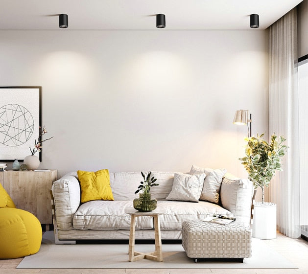 Dimmable Rotating 360° LED Downlights 10W 30W COB LED Ceiling Spot Lights GU10 Light Source LED Background Lamps Indoor Lighting