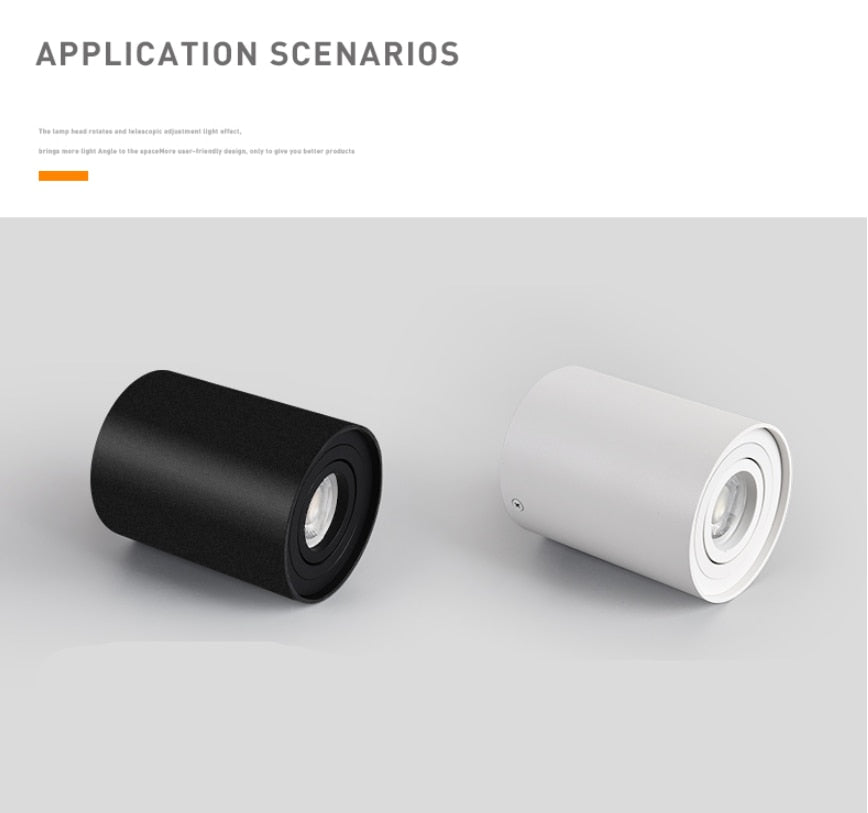 Dimmable Rotating 360° LED Downlights 10W 30W COB LED Ceiling Spot Lights GU10 Light Source LED Background Lamps Indoor Lighting