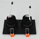 Double Square Recessed Dimmable LED Downlights 14W 18W 24W COB LED Ceiling Lamp AC85~265V LED Ceiling Spot Lights Indoor Lighting