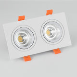 Double Square Recessed Dimmable LED Downlights 14W 18W 24W COB LED Ceiling Lamp AC85~265V LED Ceiling Spot Lights Indoor Lighting