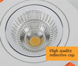Double Square Recessed Dimmable LED Downlights 14W 18W 24W COB LED Ceiling Lamp AC85~265V LED Ceiling Spot Lights Indoor Lighting