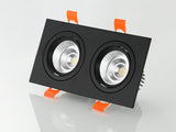 Double Square Recessed Dimmable LED Downlights 14W 18W 24W COB LED Ceiling Lamp AC85~265V LED Ceiling Spot Lights Indoor Lighting