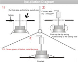 Double Square Recessed Dimmable LED Downlights 14W 18W 24W COB LED Ceiling Lamp AC85~265V LED Ceiling Spot Lights Indoor Lighting