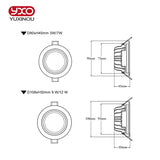 Dimmable Waterproof Led Down light COB Ceiling Spot Light 5w 7w 9w 12w ceiling recessed Lights Warm Cool White Indoor Lighting