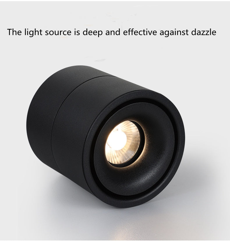 360-degree Foldable LED ceiling spotlights, surface-mounted downlights for bedroom, kitchen, and indoor lighting 8W 10W 12W 15W