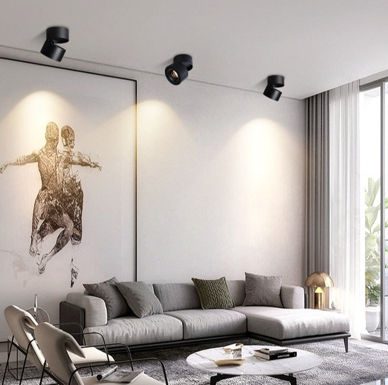 360-degree Foldable LED ceiling spotlights, surface-mounted downlights for bedroom, kitchen, and indoor lighting 8W 10W 12W 15W