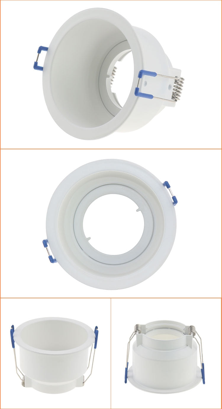 NO adjustable Ceiling Lamp Holder Bases Halogen Light Bracket Cup Aluminum LED Downlight GU10 MR16 spot light Bulb Lamp Holders