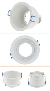 NO adjustable Ceiling Lamp Holder Bases Halogen Light Bracket Cup Aluminum LED Downlight GU10 MR16 spot light Bulb Lamp Holders