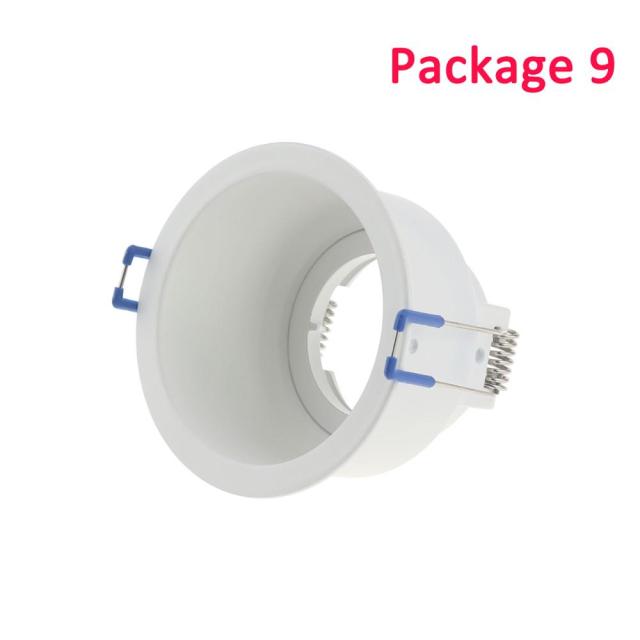 NO adjustable Ceiling Lamp Holder Bases Halogen Light Bracket Cup Aluminum LED Downlight GU10 MR16 spot light Bulb Lamp Holders