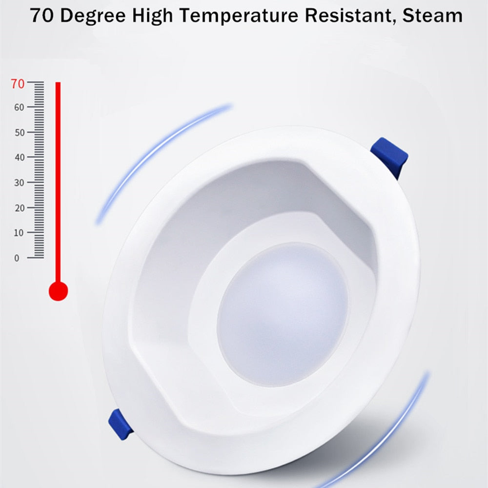 IP65 Waterproof LED Downlight 6W 13W 20W Round Recessed Lamp 220V 230V Led Bulb for Bathroom lights Indoor LED Spot Lights