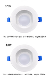 IP65 Waterproof LED Downlight 6W 13W 20W Round Recessed Lamp 220V 230V Led Bulb for Bathroom lights Indoor LED Spot Lights