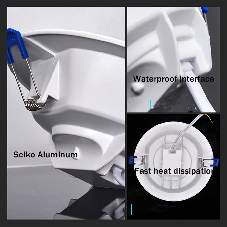IP65 Waterproof LED Downlight 6W 13W 20W Round Recessed Lamp 220V 230V Led Bulb for Bathroom lights Indoor LED Spot Lights