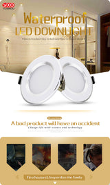 LED Waterproof IP65 AC 220V 1pcs 5W 7W 9W 12W 15W 30W Driverless dimmable LED down light SMD 5630/5730 LED downlight