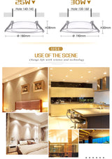 LED Waterproof IP65 AC 220V 1pcs 5W 7W 9W 12W 15W 30W Driverless dimmable LED down light SMD 5630/5730 LED downlight