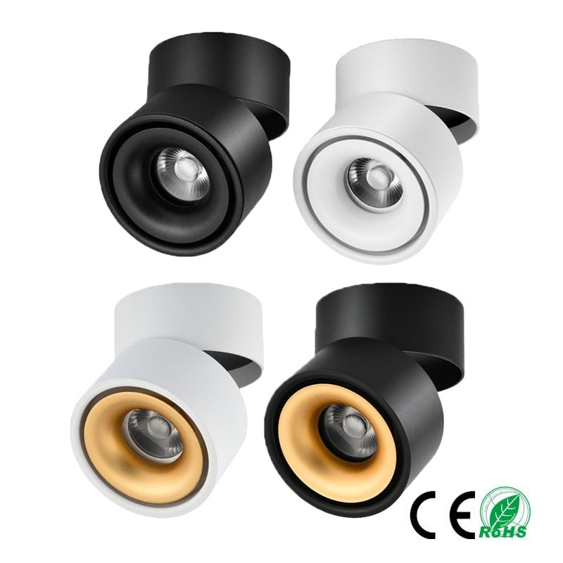 Dimmable led ceiling light 12W/18W LED surface mounted ceiling downlight lamp Foldable and 360 degree rotatable led spot light