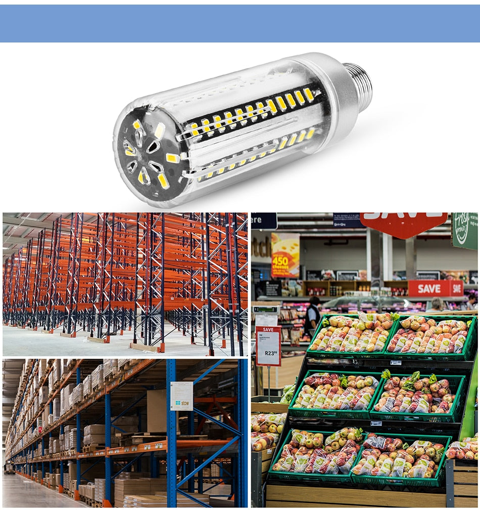 E27 Led Bulb 25W Corn Lights E14 LED Lampada AC 85-265V Indoor Lighting LED 220V Lamp Bulb SMD 5736 Downlight Super Bright Light