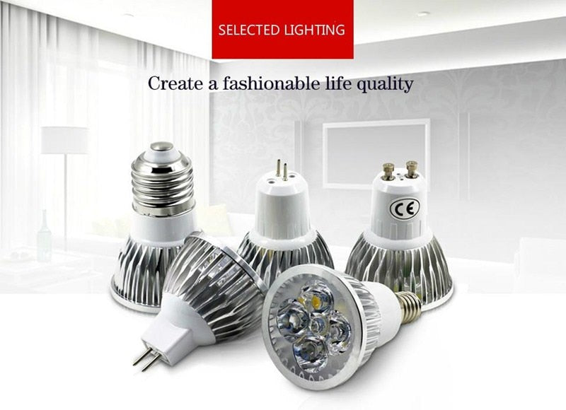 High quality 9W 12W 15W GU10 MR16 E14 E27 LED Bulbs Light 110V 220V no dimmable Led Spotlights Warm/Cool White LED downlight