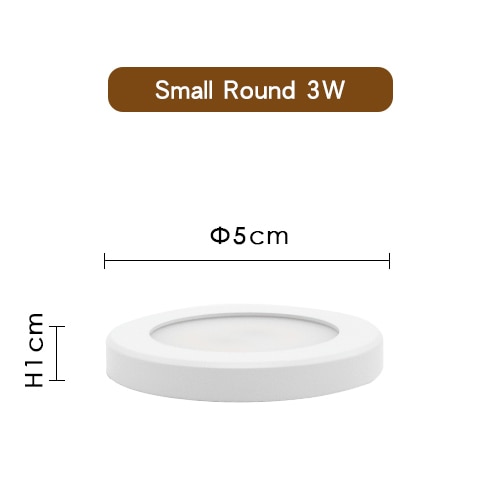 LED Downlight Mini Spot light Wall Surface Mounted Lamp 3W 5W 7W Panel Light Home Decor Cabinet Closet Indoor Lighting 220V 240V