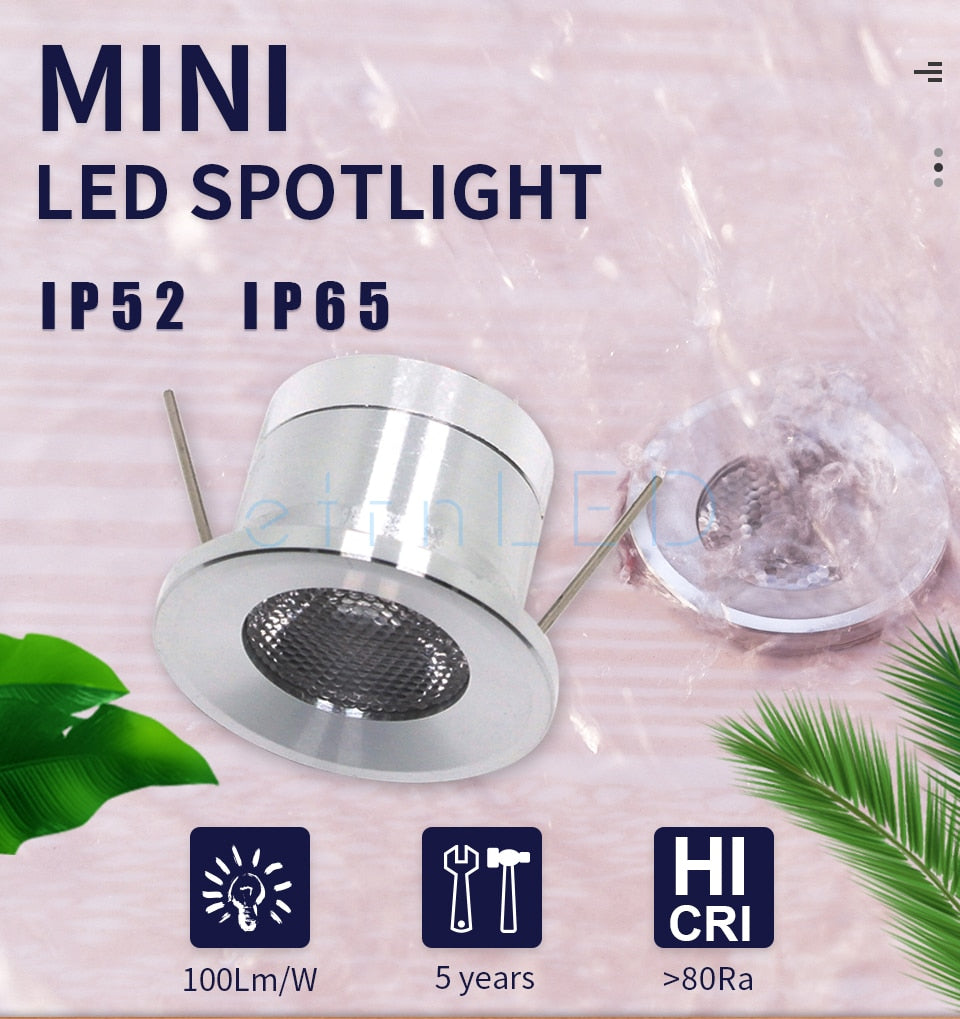 etrnLED Waterproof Led Spot Lights Outdoor IP65 DC12V Interior Kitchen Bathroom Lamp Bath Sauna Recessed Ceiling Downlight