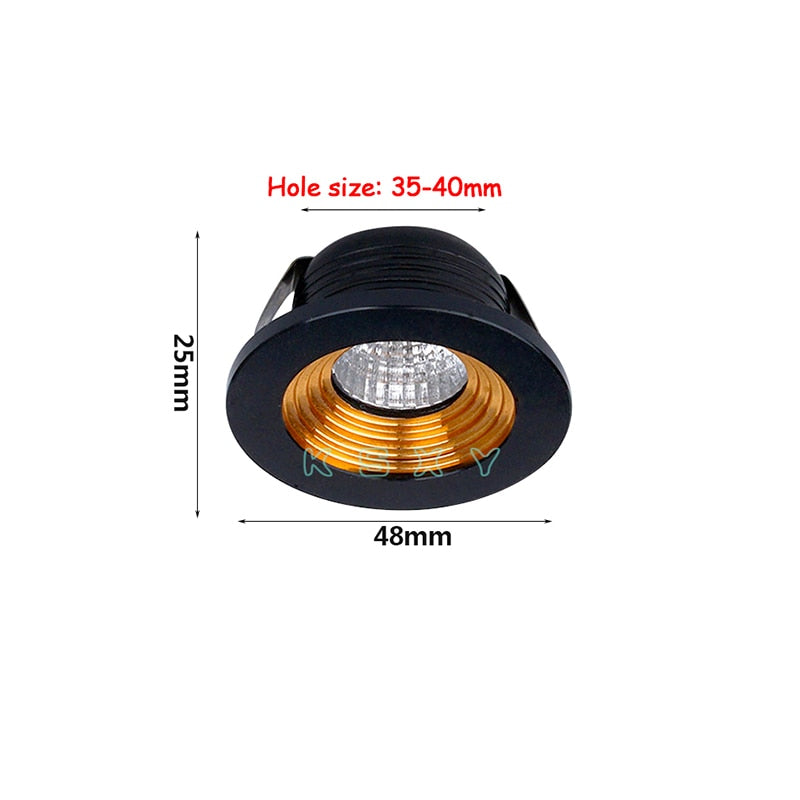 Spot LED Mini Cabinet Lights 110V 220V Downlight 35mm Cut Hole Ceiling Recessed Lamp For Jewelry Cabinet Display