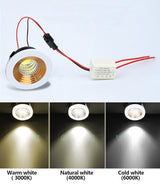 Spot LED Mini Cabinet Lights 110V 220V Downlight 35mm Cut Hole Ceiling Recessed Lamp For Jewelry Cabinet Display