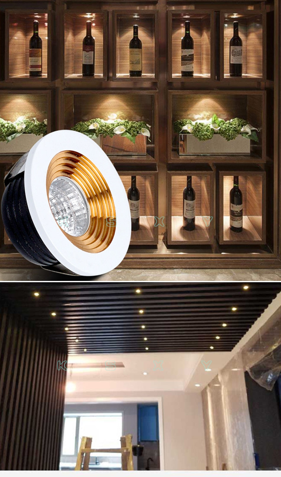 Spot LED Mini Cabinet Lights 110V 220V Downlight 35mm Cut Hole Ceiling Recessed Lamp For Jewelry Cabinet Display