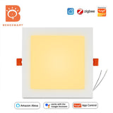 Benexmart Zigbee 3.0 LED Downlight Smart Recessed Ceiling Light RGBCW 15w Tuya Smartthings App Alexa Google Home Voice Control
