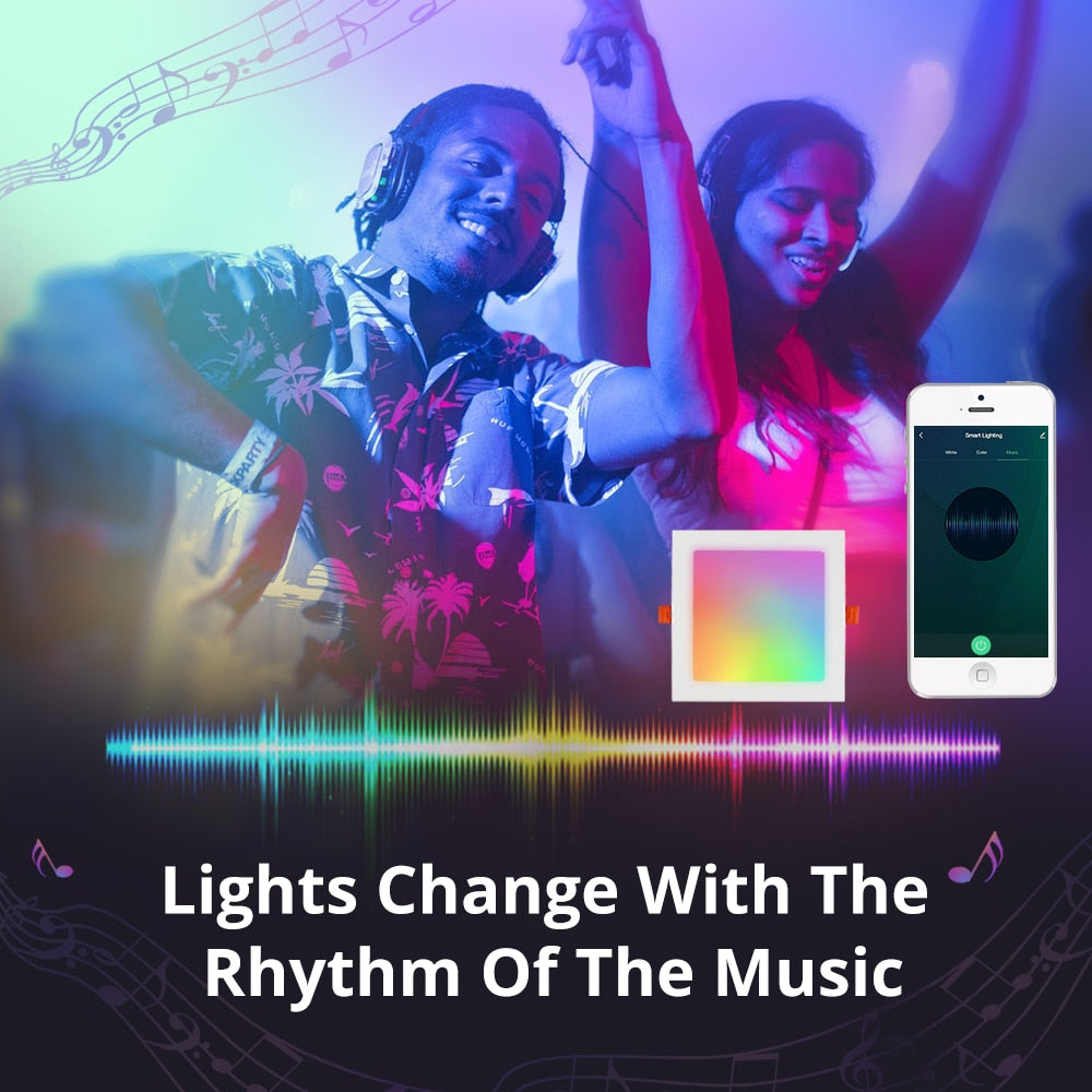 Benexmart Zigbee 3.0 LED Downlight Smart Recessed Ceiling Light RGBCW 15w Tuya Smartthings App Alexa Google Home Voice Control