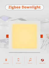 Benexmart Zigbee 3.0 LED Downlight Smart Recessed Ceiling Light RGBCW 15w Tuya Smartthings App Alexa Google Home Voice Control