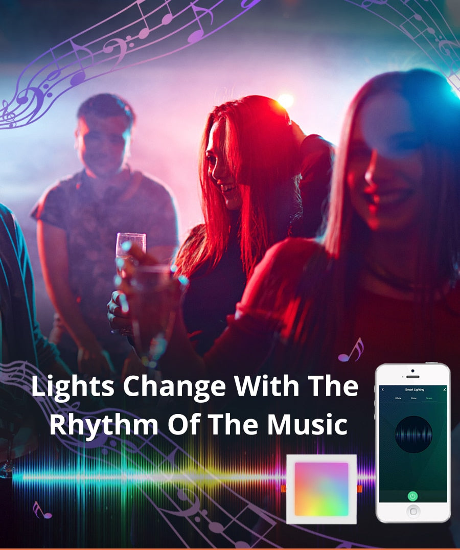 Benexmart Zigbee 3.0 LED Downlight Smart Recessed Ceiling Light RGBCW 15w Tuya Smartthings App Alexa Google Home Voice Control