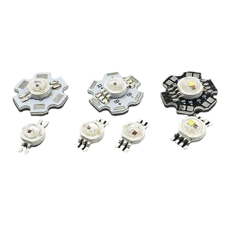 High Power LED Bead 5pcs 3W RGB RGBW with pcb Board led source, 4pin 6pin RGB red green blue led chip for stage light Downlight
