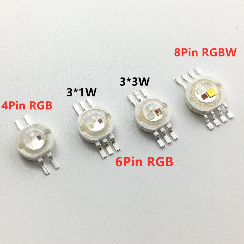 High Power LED Bead 5pcs 3W RGB RGBW with pcb Board led source, 4pin 6pin RGB red green blue led chip for stage light Downlight