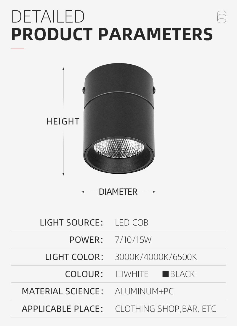 Mini Small LED Ceiling Lamp 220V Led Ceiling Lights 5/7/10/15/25W Led Downlight Spot Panel light for Living Room Bedroom