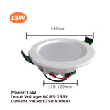 LED Downlight 3W 5W 9W 12W 15W 18W LED Ceiling Round Recessed 220V 230V 240V Bedroom Kitchen Indoor LED Panel Light