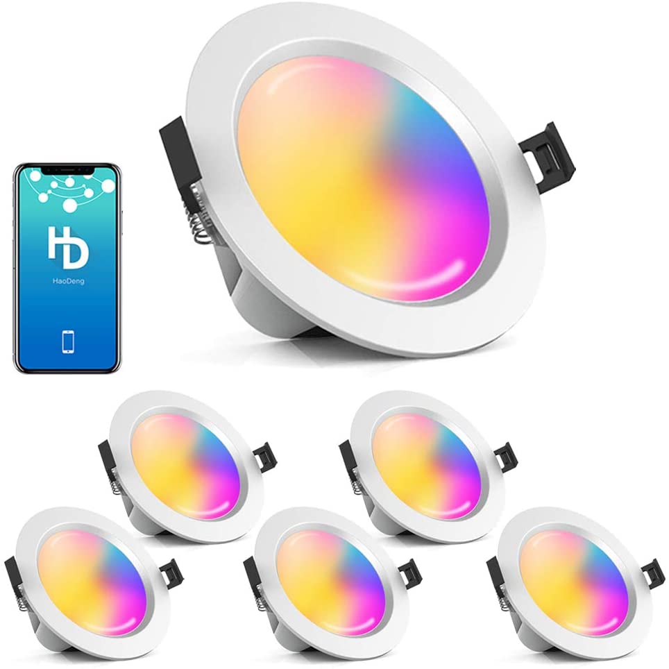 LED 10X 9W 5W RGB Warm Cool White 5in1 LED Ceiling Lamp DownLight WIFI/Bluetooth Spotlight APP/Music Remote Controller Timer Dimmer